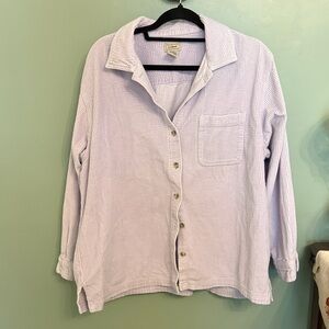 L.L. Bean Lavender Corduroy Shirt